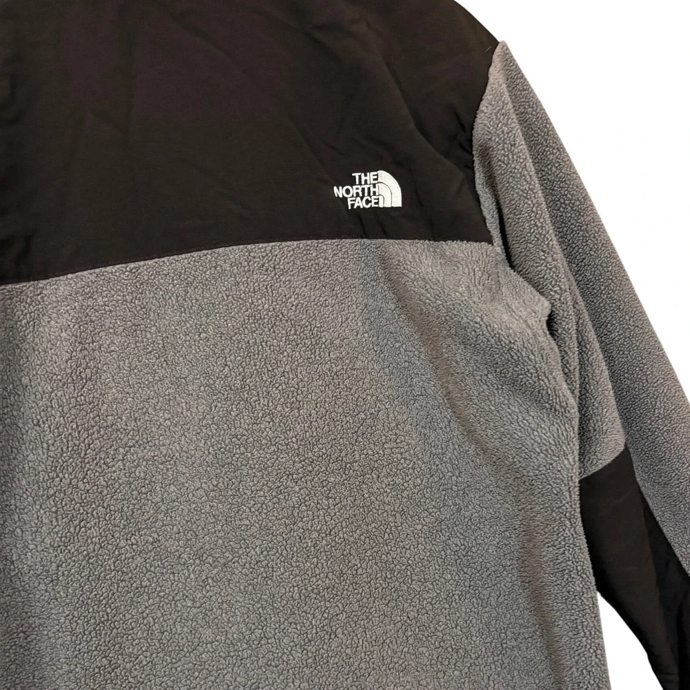 The North Face Mens Denali 2 Jacket M Black Gray Polartec Fleece Zip Up Gorpcore